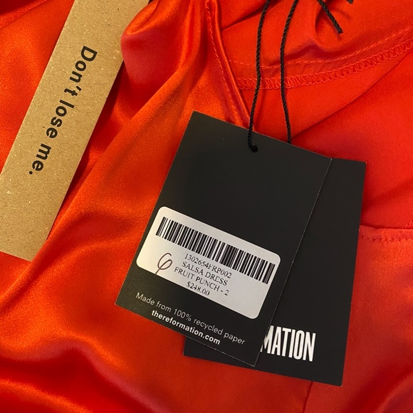 Reformation Silk Salsa Dress - Red, Size 2 NWT!! - Picture 9 of 9